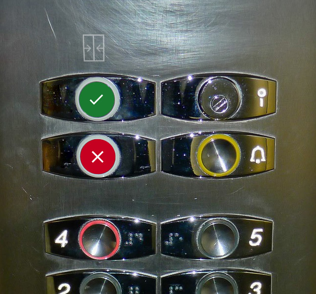 Панель кнопок в лифте: двери, не спешите закрываться - 6