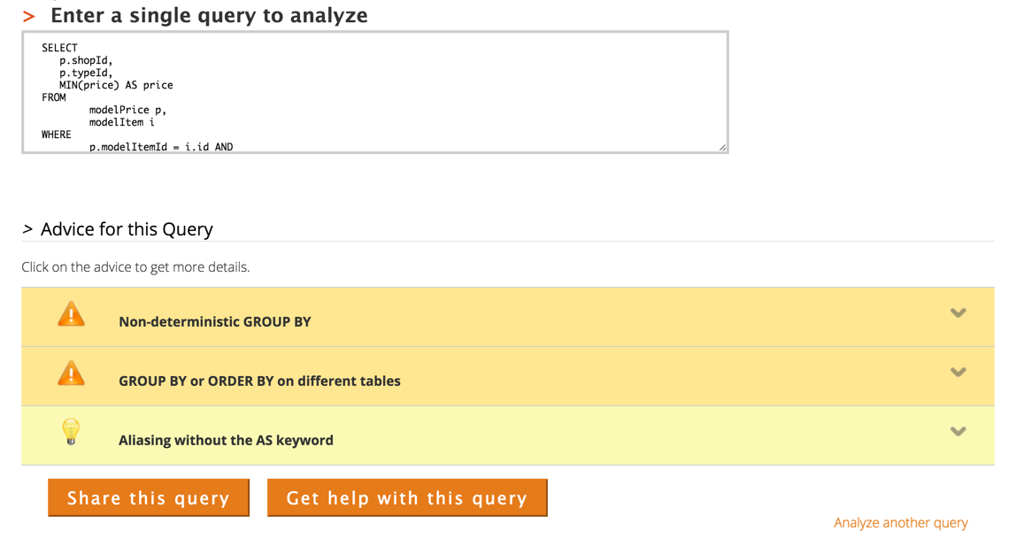 Сервис от компании Percona для создания оптимальной конфигурации MySQL серверов и анализа SQL-запросов - 4 Сервис от компании Percona для создания оптимальной конфигурации MySQL серверов и анализа SQL-запросов - 4