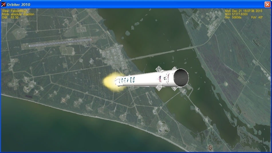 Летим и садимся вместе с Falcon 9R - 19