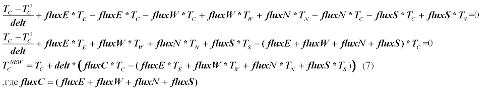 Метод Finite Volume — реализация на примере теплопроводности - 10