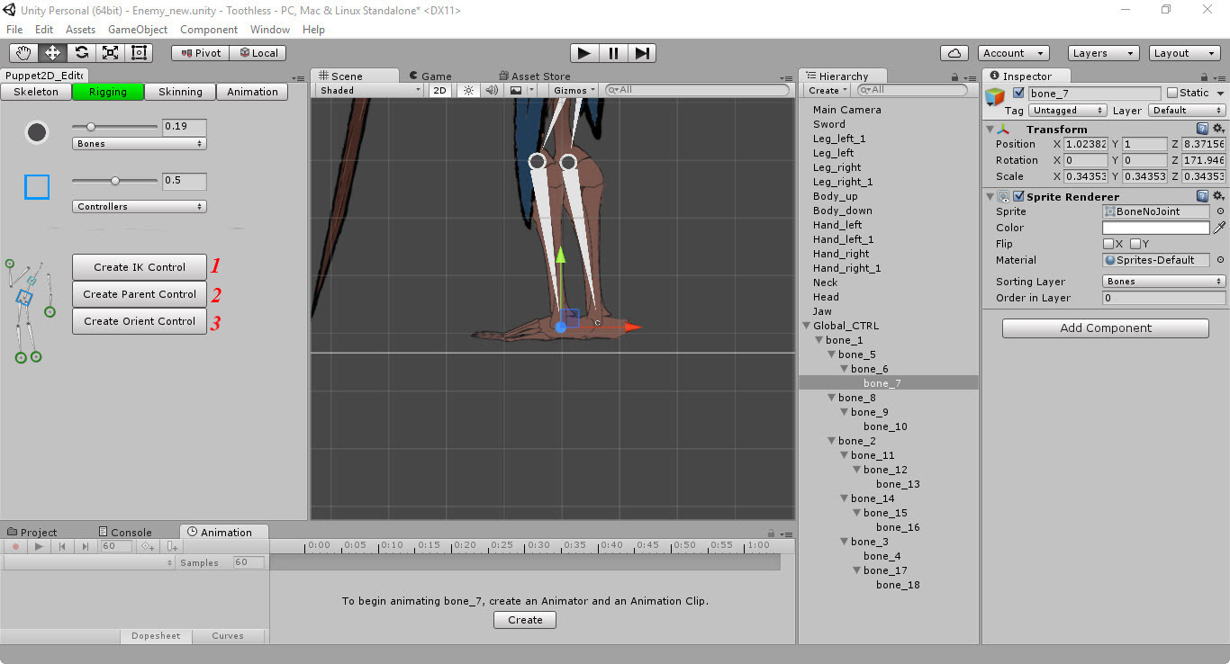 Скелетная 2D-анимация в Unity с помощью плагина Puppet2D - 11