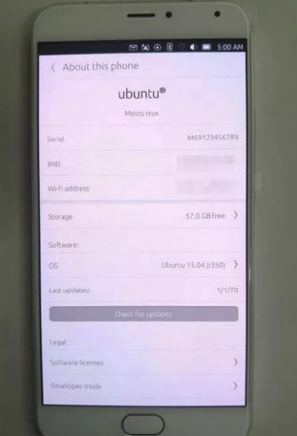 Версия смартфона Meizu Pro 5 с Ubuntu на подходе