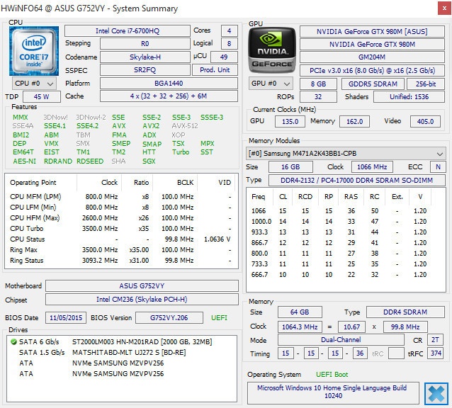 Обзор игрового ноутбука G752VY - 7