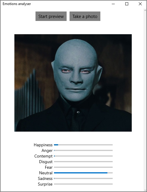 Распознаем эмоции в приложении UWP с помощью API Project Oxford - 3 Распознаем эмоции в приложении UWP с помощью API Project Oxford - 3