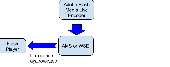 Схема проверки трансляции через Adobe Flash Live Encoder