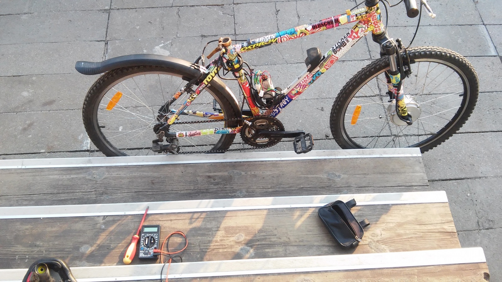 Новая жизнь бюджетного горного велосипеда, превращение в электричку - 20
