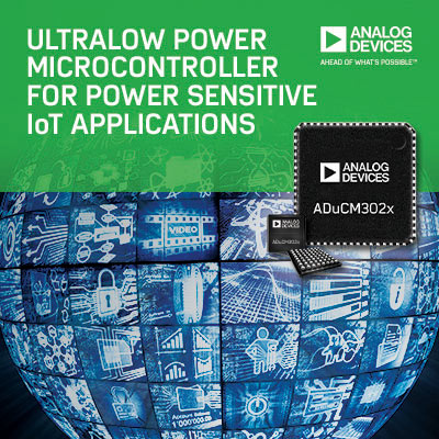Низкое энергопотребление микроконтроллеров Analog Devices ADuCM302x позволяет увеличить время автономной работы устройств
