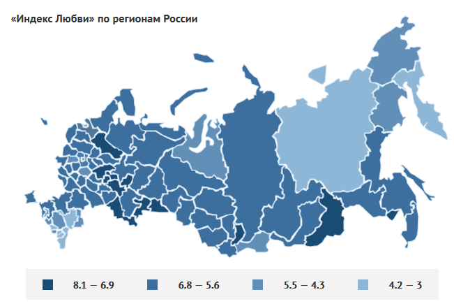 «Индекс Любви» на карте России, весна 2016: исследование эмоционального состояния пользователей социальных медиа - 1