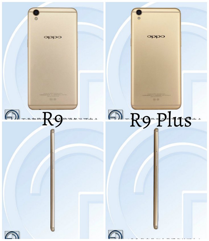 Смартфоны Oppo R9 и  R9 Plus появились в базе TENAA. Пятиминутной зарядки хватит для двух часов разговоров благодаря технологии VOOC