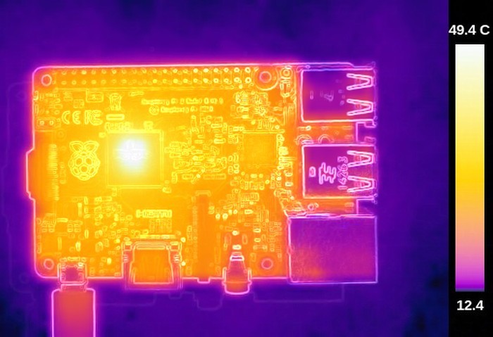 Термосъёмка Raspberry Pi 3 показала температуру 101ºC - 5