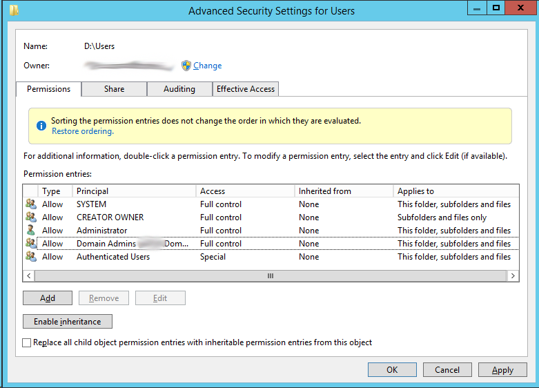 Добавление сетевых дисков с персональными папками для пользователей через GPP на примере Windows Server 2012R2 - 3