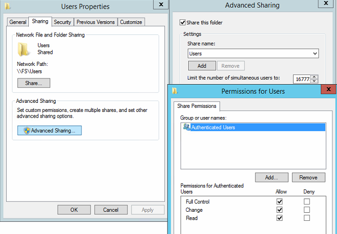 Добавление сетевых дисков с персональными папками для пользователей через GPP на примере Windows Server 2012R2 - 4