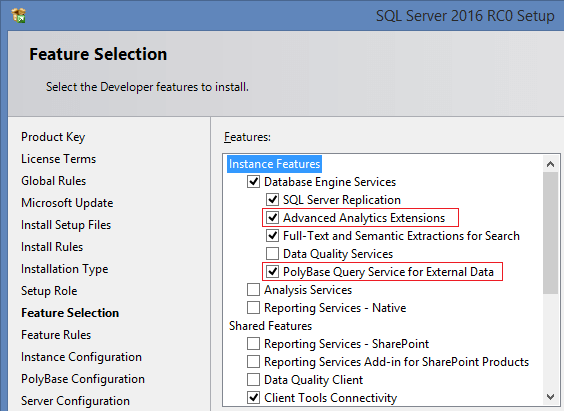 SQL Server 2016 RC0 - 2