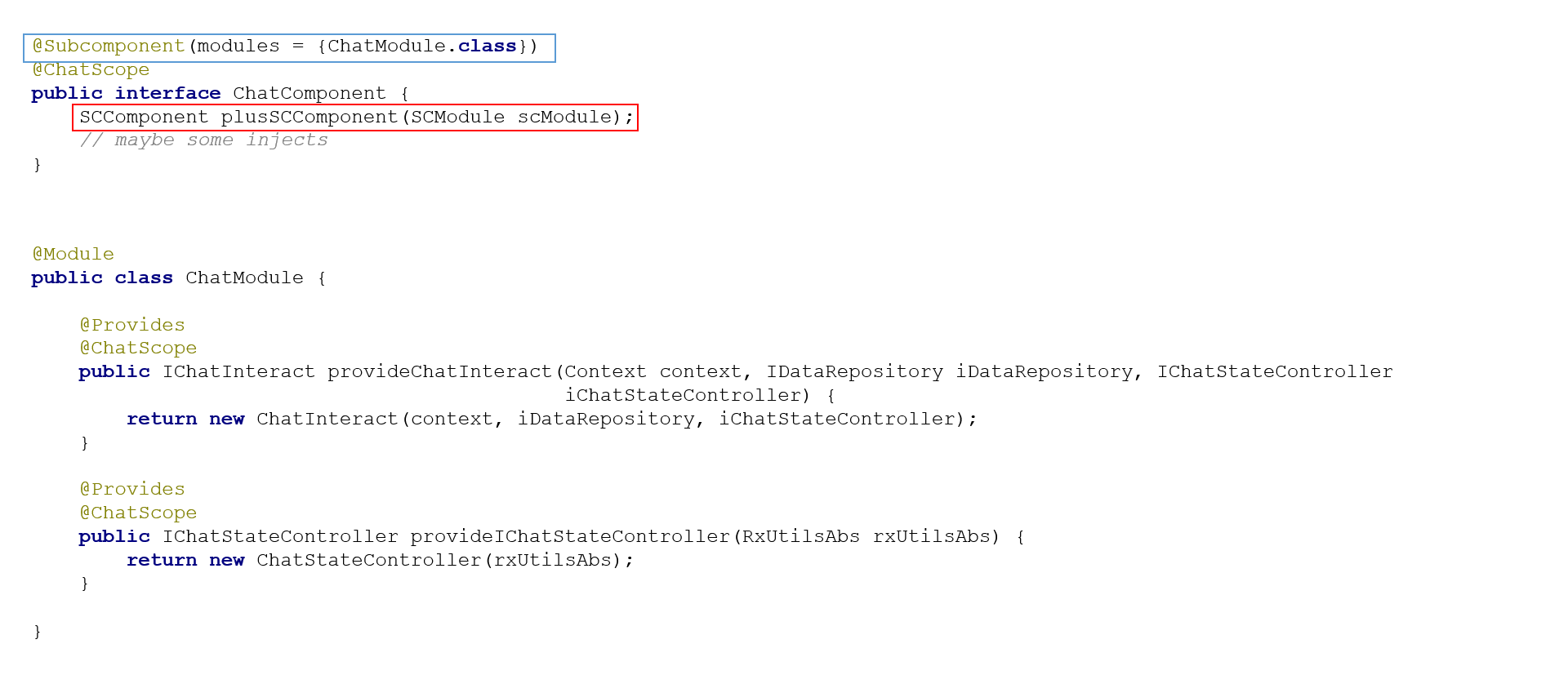 Dagger 2. Часть вторая. Custom scopes, Component dependencies, Subcomponents - 11 image