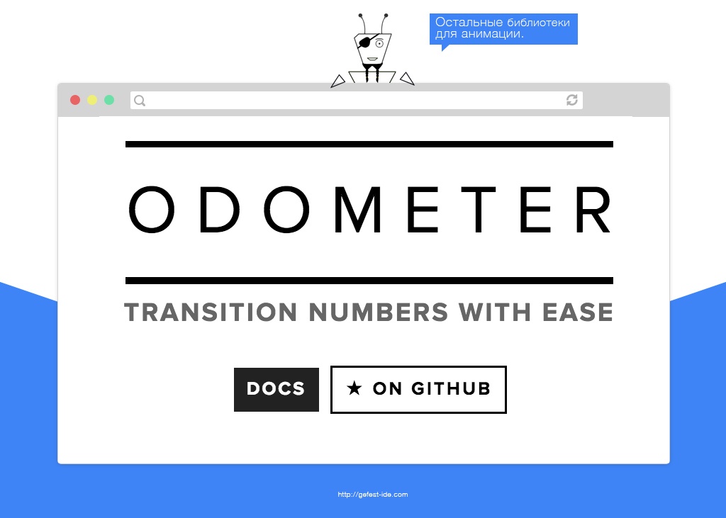 библиотека для создания анимации - Odometer