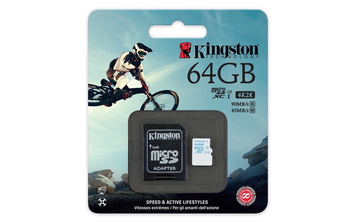 Kingston представляет специальную карту памяти microSDXC для экшен-камер - 2