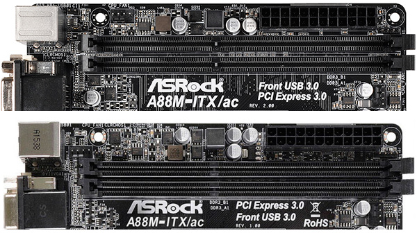 ASRock A88M-ITX/ac R2.0 в сравнении с A88M-ITX/ac