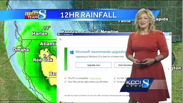 Окно обновления Windows 10 прервало прогноз погоды - 1