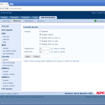 Сравнение систем мониторинга Vutlan SC8100 и APC NetBotz Rack Monitor 200 - 34