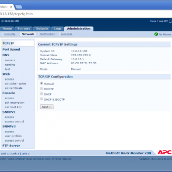 Сравнение систем мониторинга Vutlan SC8100 и APC NetBotz Rack Monitor 200 - 36