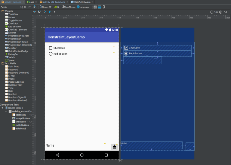 ConstraintLayout 101 и новый редактор компоновок в Android Studio - 3