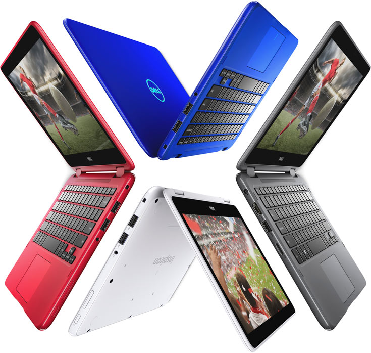 Экран компьютера Dell Inspiron 17 7000 имеет разрешение 1920 х 1080 пикселей