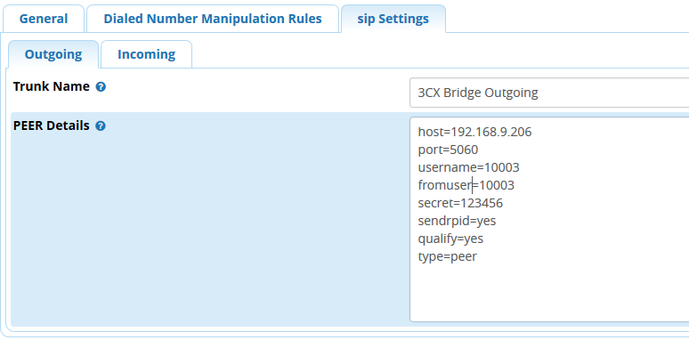 Объединение 3CX Phone System с Asterisk (FreePBX) - 2