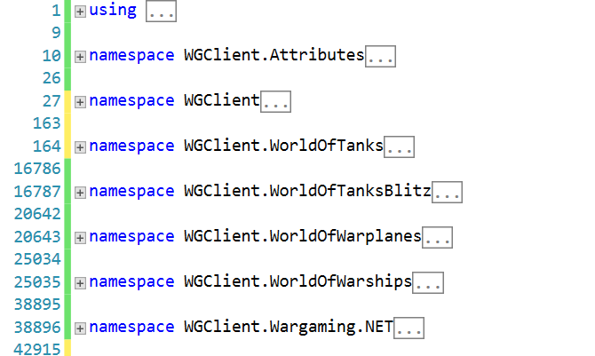 Генерация C# клиента для Wargaming API - 6