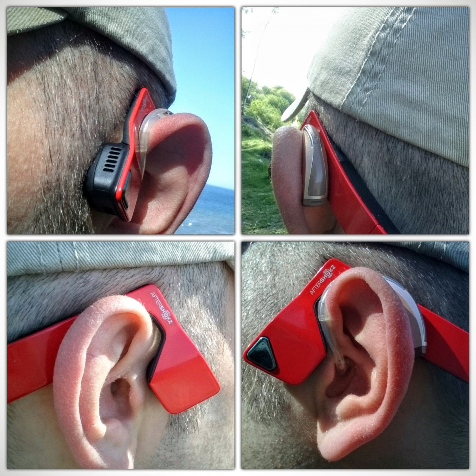Aftershokz bluez 2 с заушным слуховым аппаратом