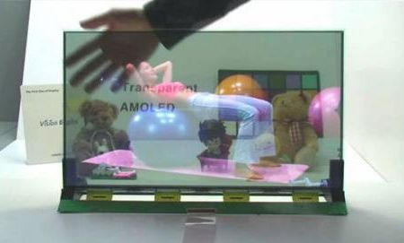 19-дюймовый прозрачный дисплей AMOLED, созданный Samsung