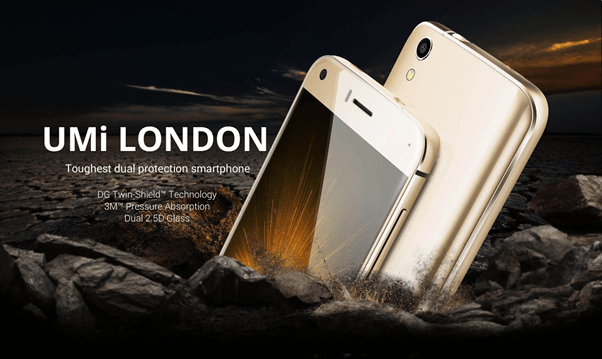 Экран смартфона Umi London защищен по технологии DG Twin Shield - 1