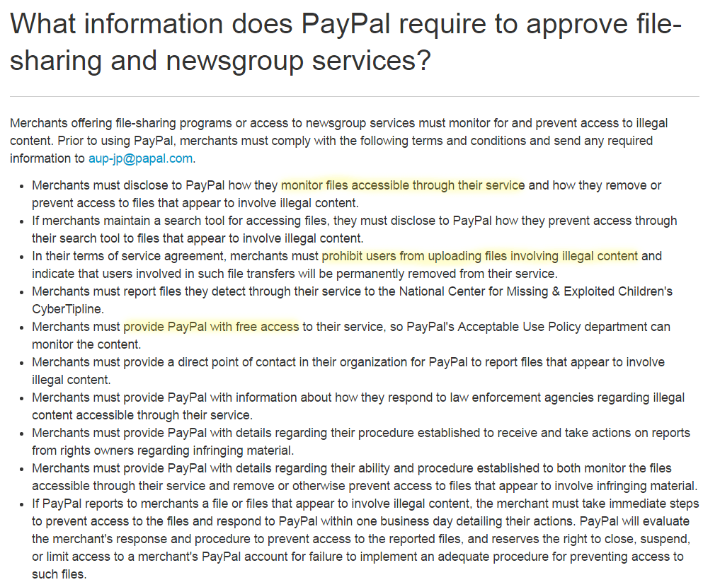 PayPal заставляет файлообменники проверять файлы. UPD: Официальное заявление PayPal - 2