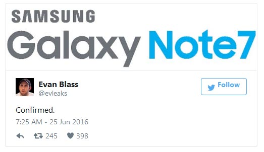 Ожидается, что следующий планшетофон Samsung будет представлен 2 августа