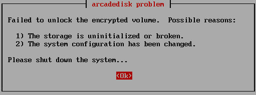Arcade Linux Error