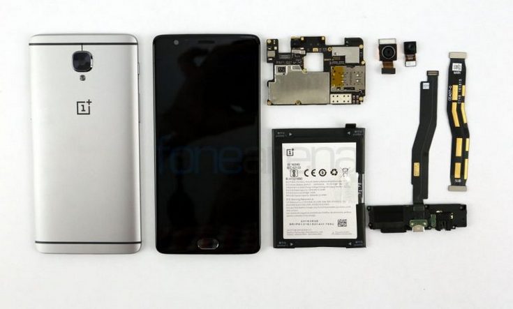 Смартфон OnePlus 3 заработал высокий балл за ремонтопригодность