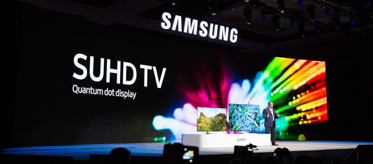 Samsung дает ставку на использование в телевизорах панелей QLED, а не OLED
