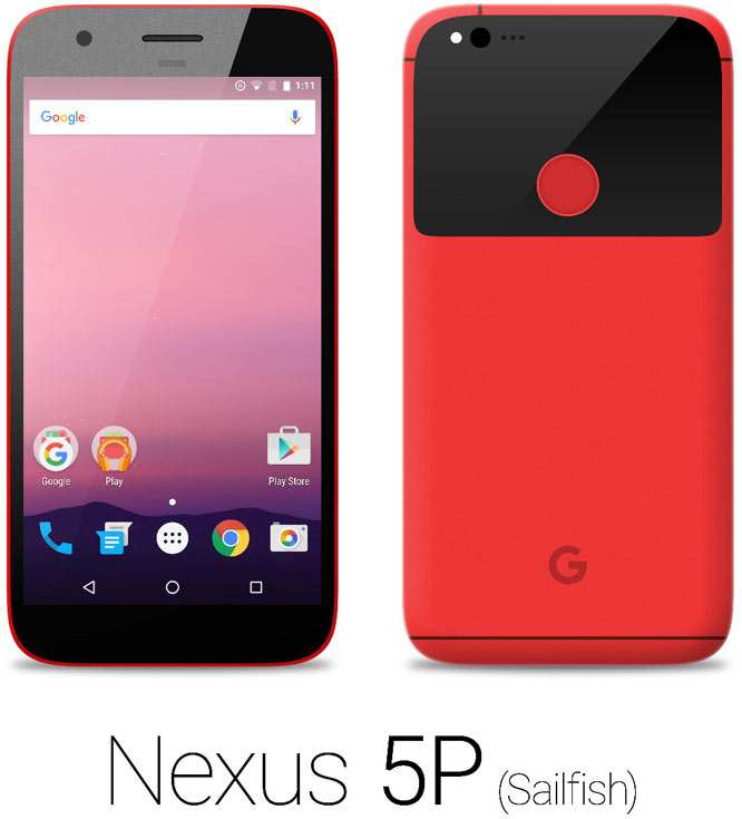 Судя по иллюстрациям, Nexus 5P будет выпускаться, по крайней мере, в четырех цветовых вариантах