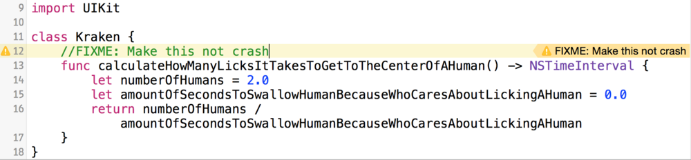 Как отметить свои TODO, FIXME и ERROR в Xcode - 6