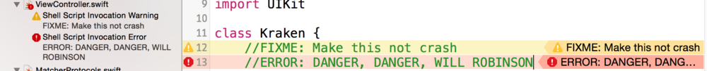 Как отметить свои TODO, FIXME и ERROR в Xcode - 7