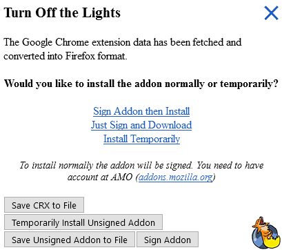Установка дополнений Google Chrome в Mozilla Firefox - 2