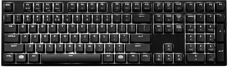 В клавиатурах Cooler Master MasterKeys Pro Intelligent White используются переключатели Cherry MX