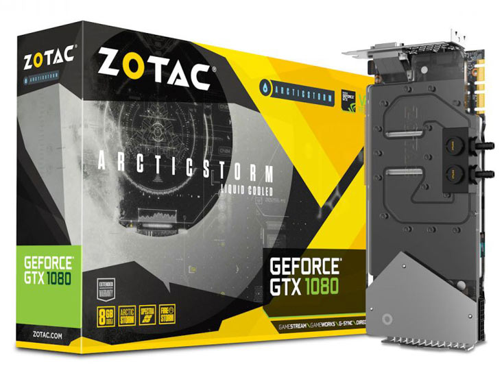 Длина 3D-карты Zotac GeForce GTX 1080 ArcticStorm — 300 мм