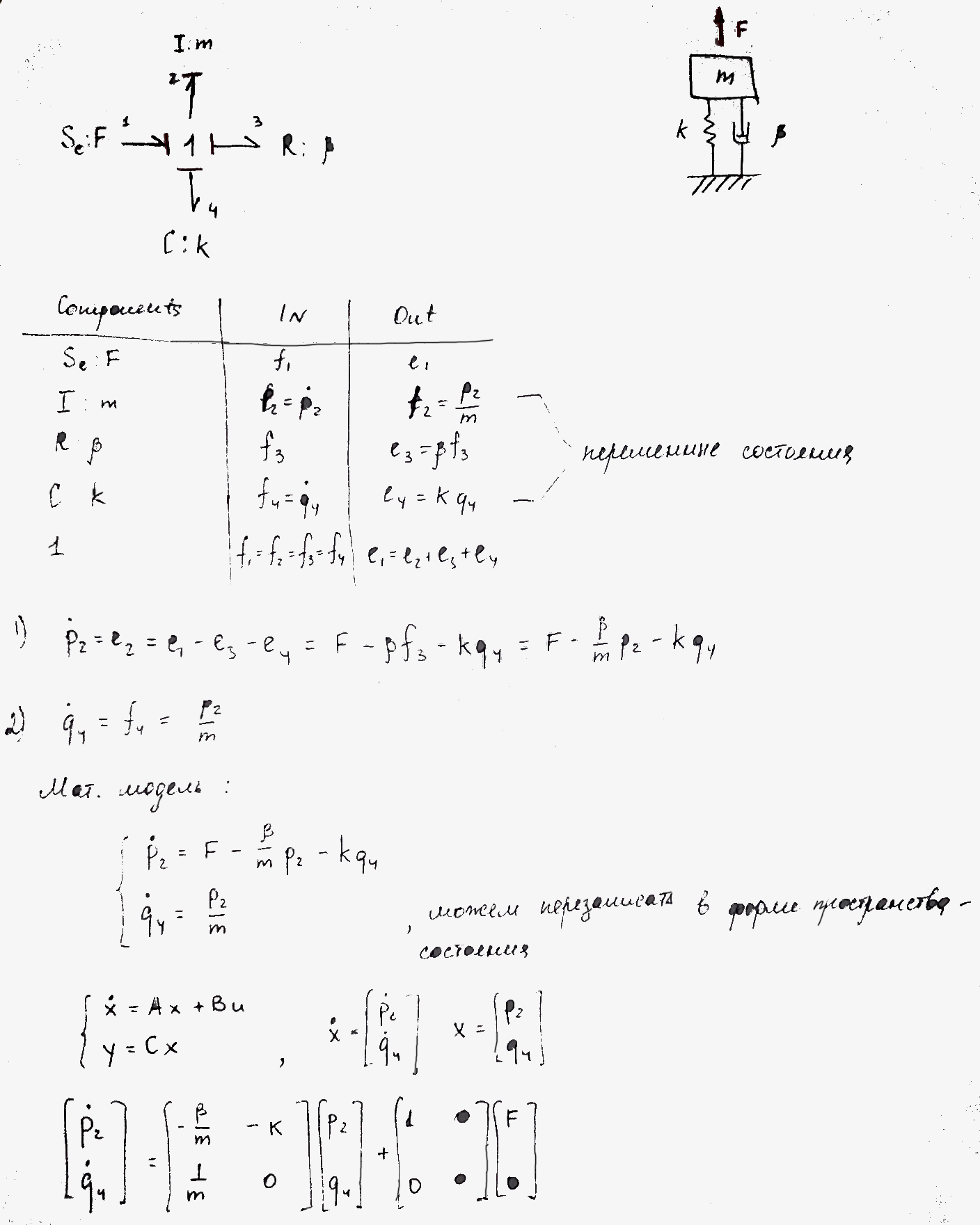 Моделирование динамических систем (метод Лагранжа и Bond graph approach) - 65
