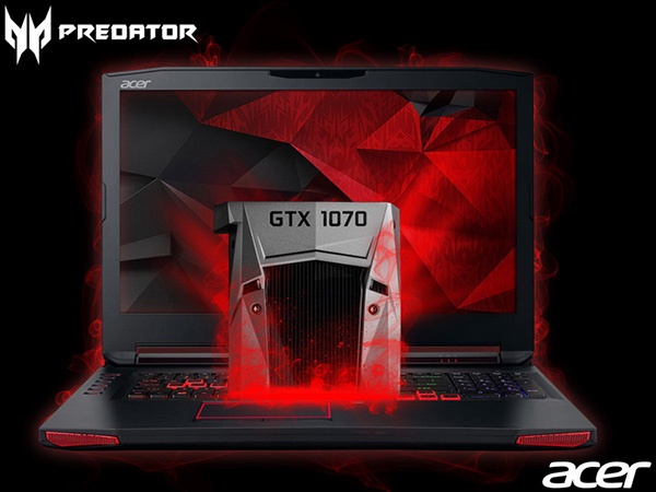 Очередное обновление принесло ноутбуком Acer Predator 15 и Predator 17 видеокарты Nvidia GeForce GTX 10
