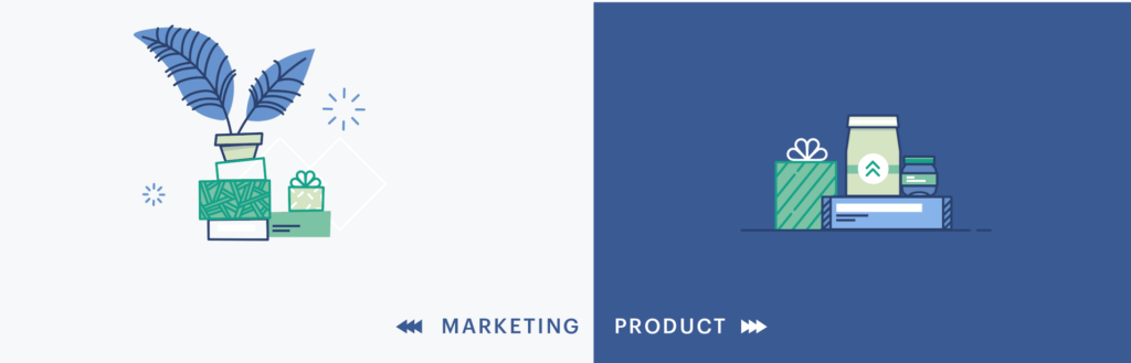Product vs&nbsp;Marketing Illustration