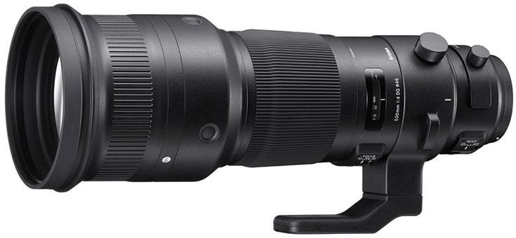 Объектив Sigma 500mm F4 DG OS HSM Sport выпускается в вариантах для камер Canon, Nikon и Sigma