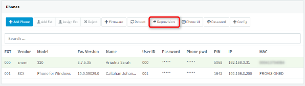 How to reprovision in the 3CX Management Console