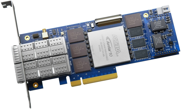 Производитель отмечает новую низкопрофильную карту на базе FPGA Arria10 GX
