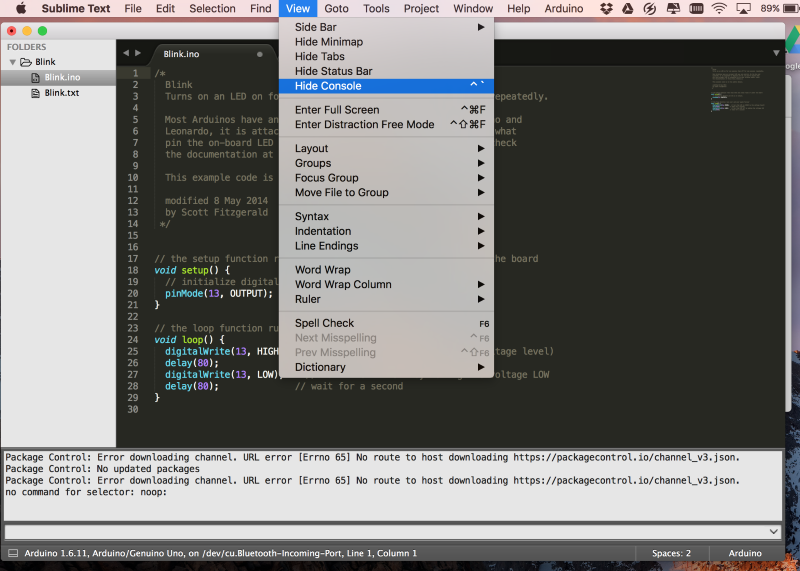 Программируем Arduino с помощью Sublime + Stino на MacOS - 3
