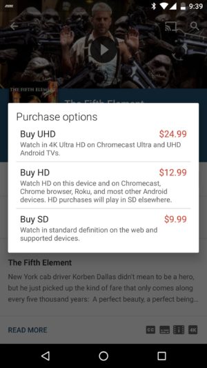 Google Play Movies обзавёлся видео 4K